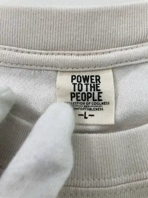 POWER TO THE PEOPLE/パワートゥザピープル/Tシャツ/カットソー/トップス/ベージュ/L