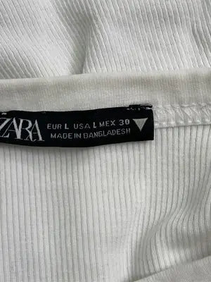 ZARA/ザラ/Tシャツ/カットソー/トップス/ホワイト/USA L