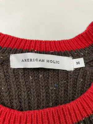 AMERICAN HOLIC/アメリカンホリック/ニット/セーター/トップス/ブラウン/M