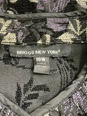 BRIGGS NEW YORK/ノーカラージャケット/ジャケット/アウター/ブラック/16W