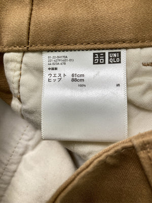 UNIQLO/ユニクロ/チノパンツ/パンツ/ブラウン/ウエスト61cm　ヒップ88cm