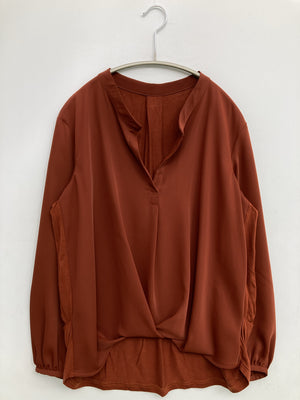 PLST/プラステ/シャツ/ブラウス/トップス/ブラウン/M