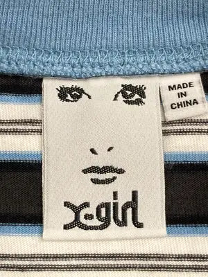 X-GIRL/エックスガール/Tシャツ/カットソー/トップス/ネイビー/S