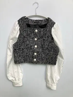 SUREVE/シュリーブ/シャツ/ブラウス/トップス/グレー/L  バスト86～94　身長154～162