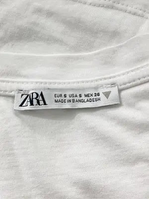 ZARA/ザラ/Tシャツ/カットソー/トップス/ホワイト/EUR S/USA S/MEX 26