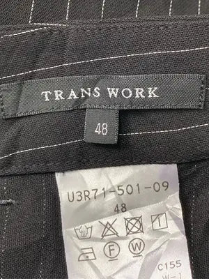TRANS WORK/トランスワーク/スラックス/パンツ/ブラック/48