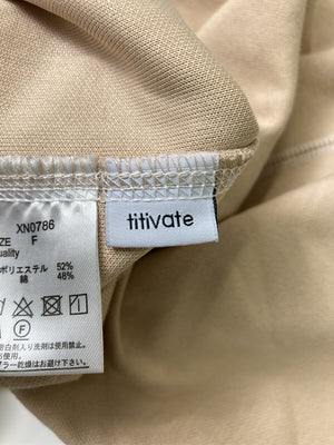 titivate/ティティベイト/Tシャツ/カットソー/トップス/ベージュ/F