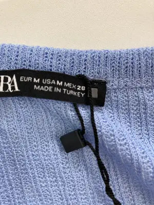ZARA/ザラ/ニット/セーター/トップス/スカイブルー/USA M