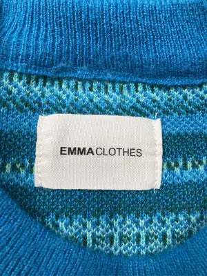 EMMA CLOTHES/エマクローズ/ニット/セーター/トップス/ブルー/S