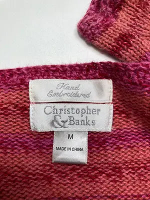 Christopher＆Banks/カーディガン/ボレロ/トップス/レッド/M
