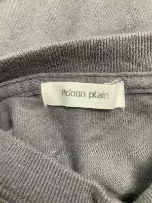 Adoon plain/アドーンプレーン/Tシャツ/カットソー/トップス/ブラック/L
