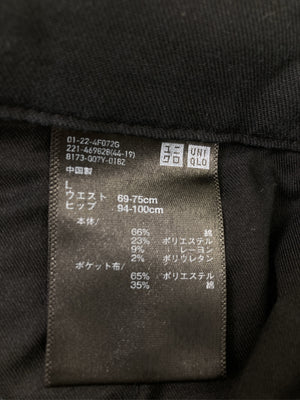 UNIQLO/ユニクロ/スラックス/パンツ/ブラック/L