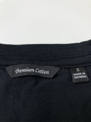 premium cotton/Tシャツ/カットソー/トップス/ブラック/S