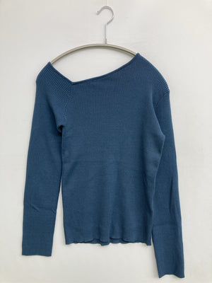 rectangle/レクタングル/ニット/セーター/トップス/ブルー/L