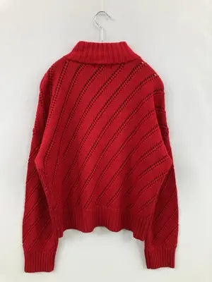 DESIGN365/ニット/セーター/トップス/レッド/M