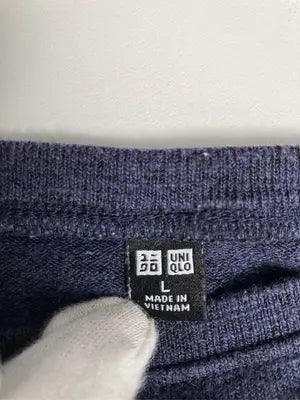 UNIQLO/ユニクロ/Tシャツ/カットソー/トップス/ネイビー/L