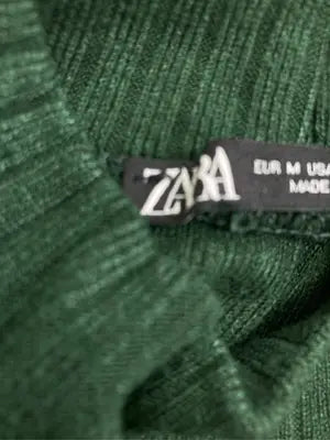 ZARA/ザラ/ニット/セーター/トップス/グリーン/M