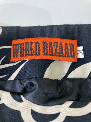 WORLD BAZAAR/ミモレ/半端丈スカート/スカート/ブラック/M