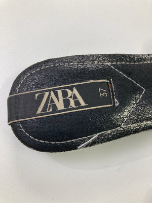 ZARA/ザラ/サンダル/シューズ/シルバー/37