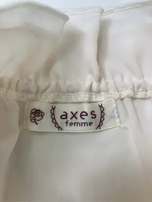axes femme/アクシーズファム/シャツ/ブラウス/トップス/アイボリー/M   バスト79～87　身長154～162