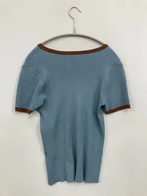 Tシャツ/カットソー/トップス/スカイブルー/L