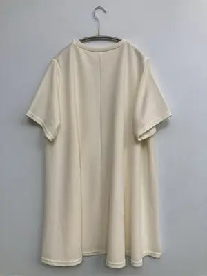 チュニック/ワンピース/ドレス/アイボリー/L