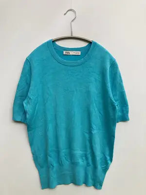 ZARA/ザラ/ニット/セーター/トップス/スカイブルー/M