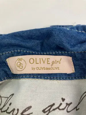 OLIVE des OLIVE/オリーブデオリーブ/シャツワンピース/ワンピース/ドレス/ブルー/4L