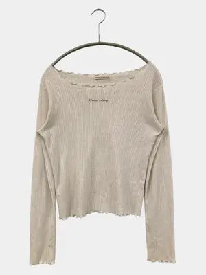 continuer de NICE CLAUP/コンティニューデナイスクラップ/Tシャツ/カットソー/トップス/ベージュ
