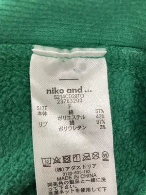 niko and .../ニコアンド/スウェット/トップス/グリーン/F