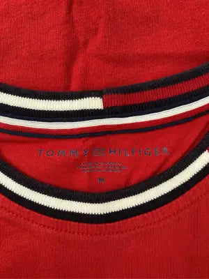 TOMMY HILFIGER/トミーヒルフィガー/Tシャツ/カットソー/トップス/レッド/M