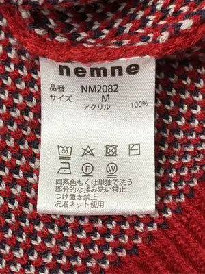 nemne/ネンネ/ニット/セーター/トップス/レッド/M