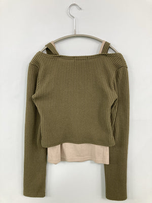 GRANDE/グランデ/アンサンブル/トップス/カーキ