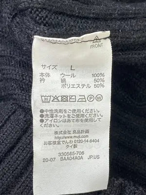 無印良品/ムジルシリョウヒン/ニット/セーター/トップス/ブラック/L
