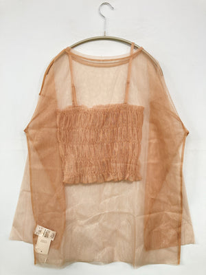 LOWRYS FARM/ローリーズファーム/Tシャツ/カットソー/トップス/ブラウン/F