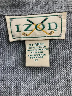 IZOD/アイゾッド/カーディガン/ボレロ/トップス/グレー/X-LARGE