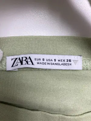 ZARA/ザラ/Tシャツ/カットソー/トップス/ライトグリーン/EUR S