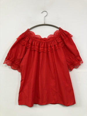 SQUARE UP/シャツ/ブラウス/トップス/レッド/M