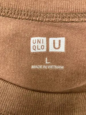 UNIQLO U/ユニクロユー/Tシャツ/カットソー/トップス/ブラウン/L