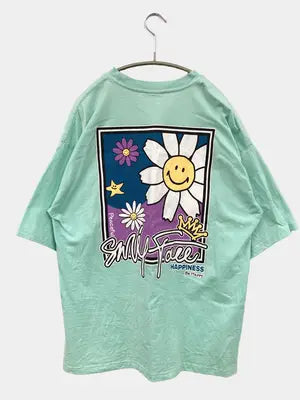 SMILEY FACE/スマイリーフェイス/Tシャツ/カットソー/トップス/ライトグリーン/L