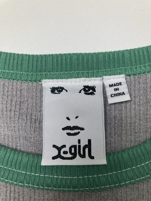 X-GIRL/エックスガール/チュニック/ワンピース/ドレス/グリーン/M