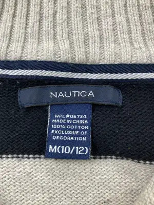 NAUTICA/ノーティカ/ニット/セーター/トップス/グレー/M(10/12)