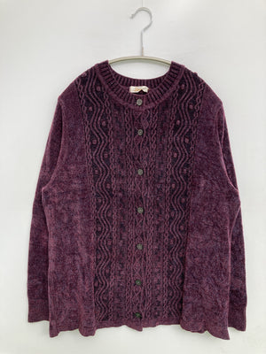 Lierna/カーディガン/ボレロ/トップス/パープル/L