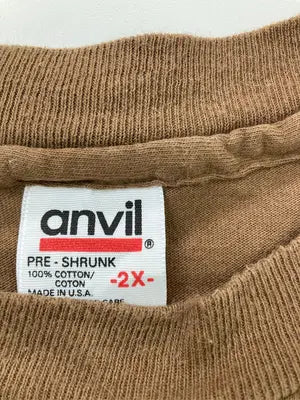 anvil/アンヴィル/Tシャツ/カットソー/トップス/ブラウン/2X