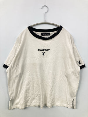 PLAYBOY/プレイボーイ/Tシャツ/カットソー/トップス/ホワイト/L