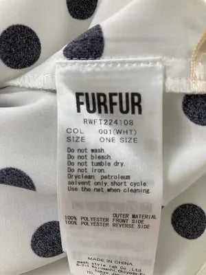 FURFUR/ファーファー/シャツ/ブラウス/トップス/ホワイト/ONE SIZE