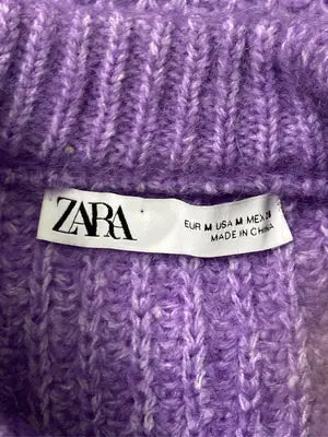 ZARA/ザラ/ニット/セーター/トップス/パープル/USA M