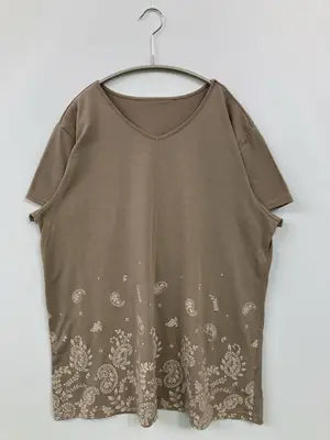 LIVETION/Tシャツ/カットソー/トップス/ブラウン/3L