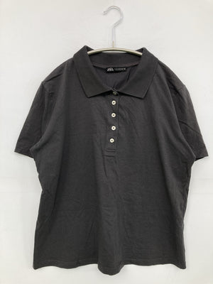 ZARA/ザラ/ポロシャツ/トップス/ブラック/M