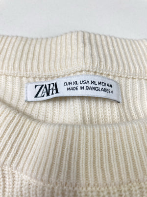 ZARA/ザラ/ニット/セーター/トップス/アイボリー/EUR XL/USA XL/MEX 44